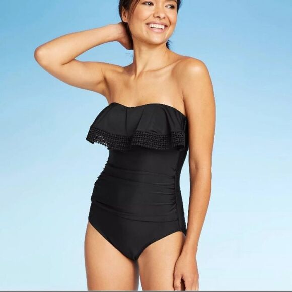 KONA Sol | black ruffle swimsuit - Picture 6 of 11